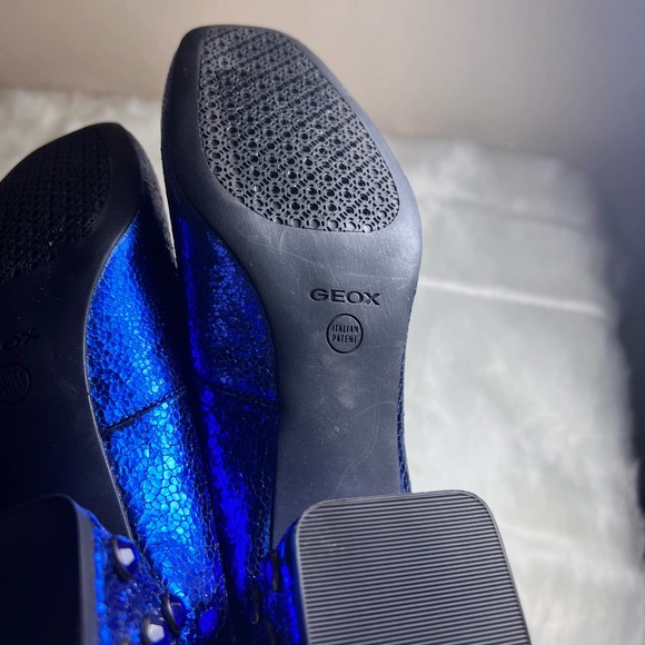 Geox Royal Blue Metallic Seyla Leather Pump Size 36 NWOB - Picture 5 of 13